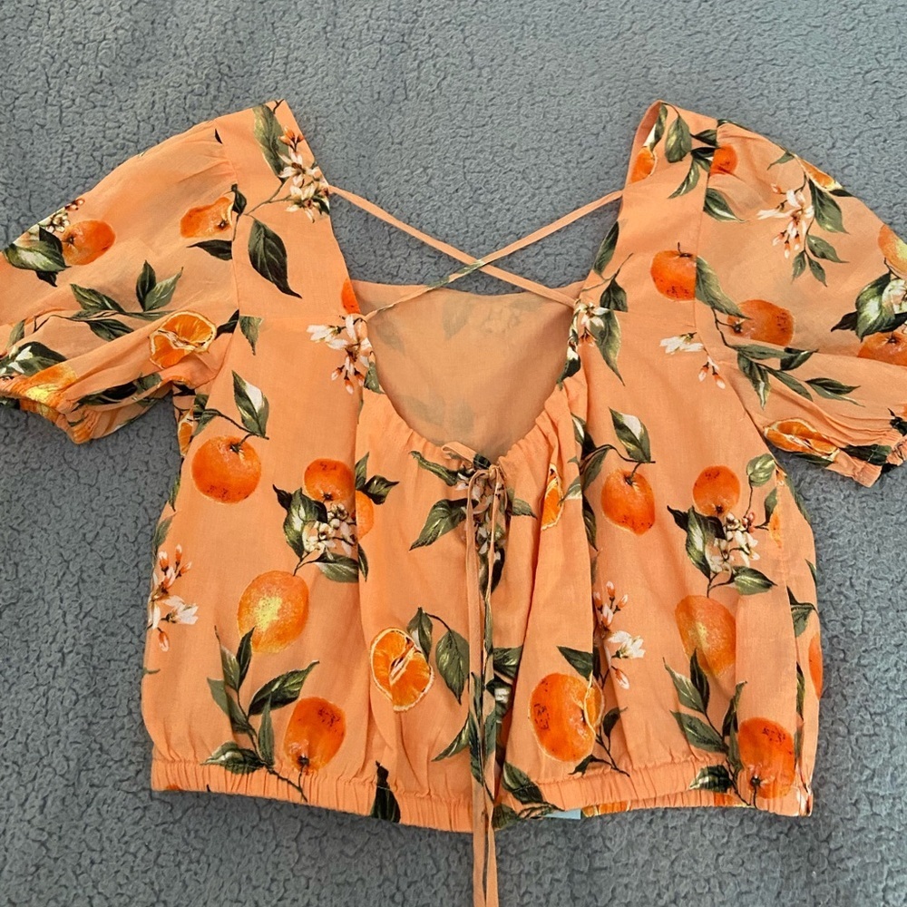 NWT LOFT ORANGE BLOUSE SIZE SMALL PETITE - Picture 6 of 6